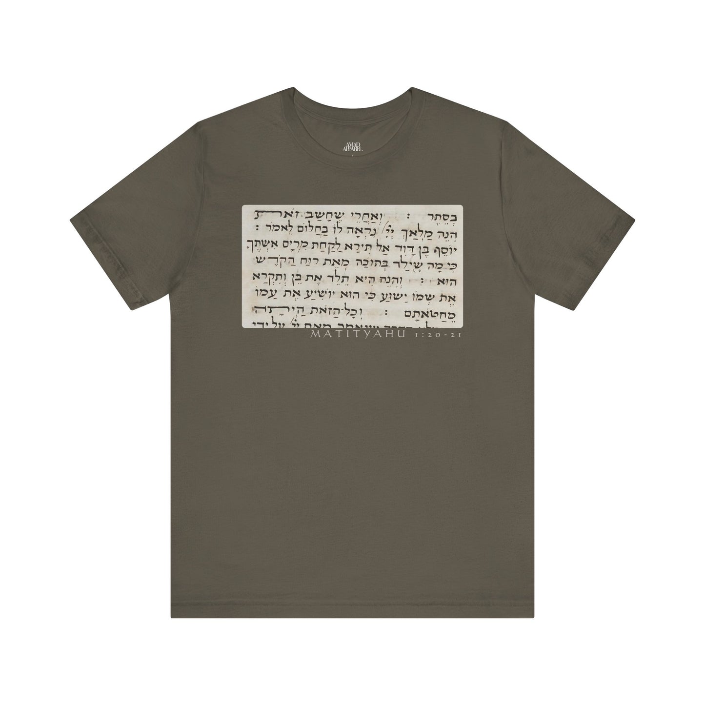 Matthew 1:20-21 Men's T-Shirt (Hebrew)