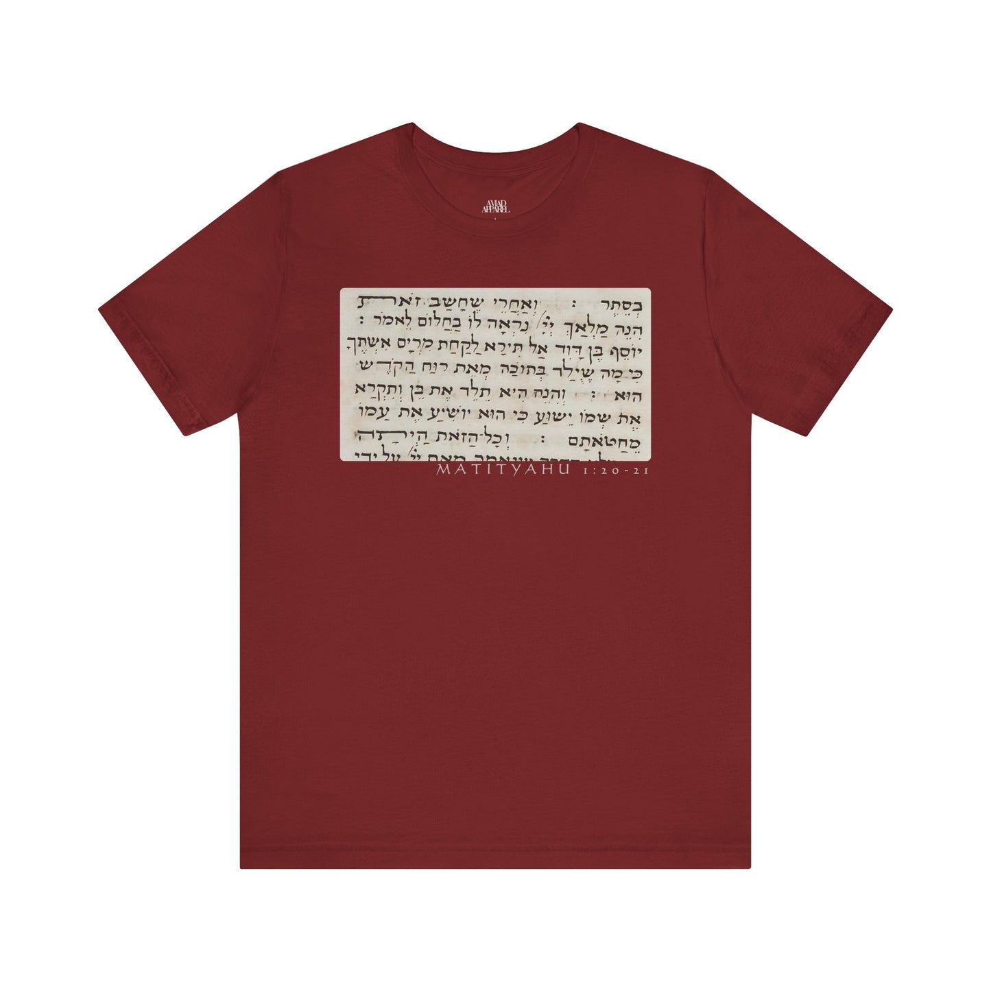 Matthew 1:20-21 Men's T-Shirt (Hebrew)