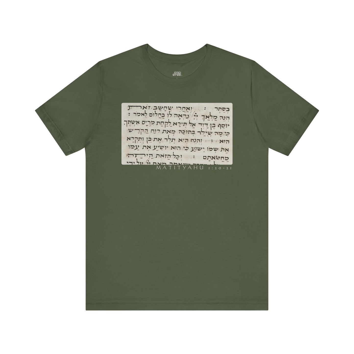 Matthew 1:20-21 Men's T-Shirt (Hebrew)